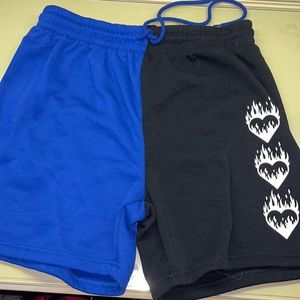 color split basketball shorts